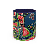 AFTER LIFE2.0  Abstract Neon Doodle Coffee Mug — Colorful Surreal Art Accent Mug (11/15oz)