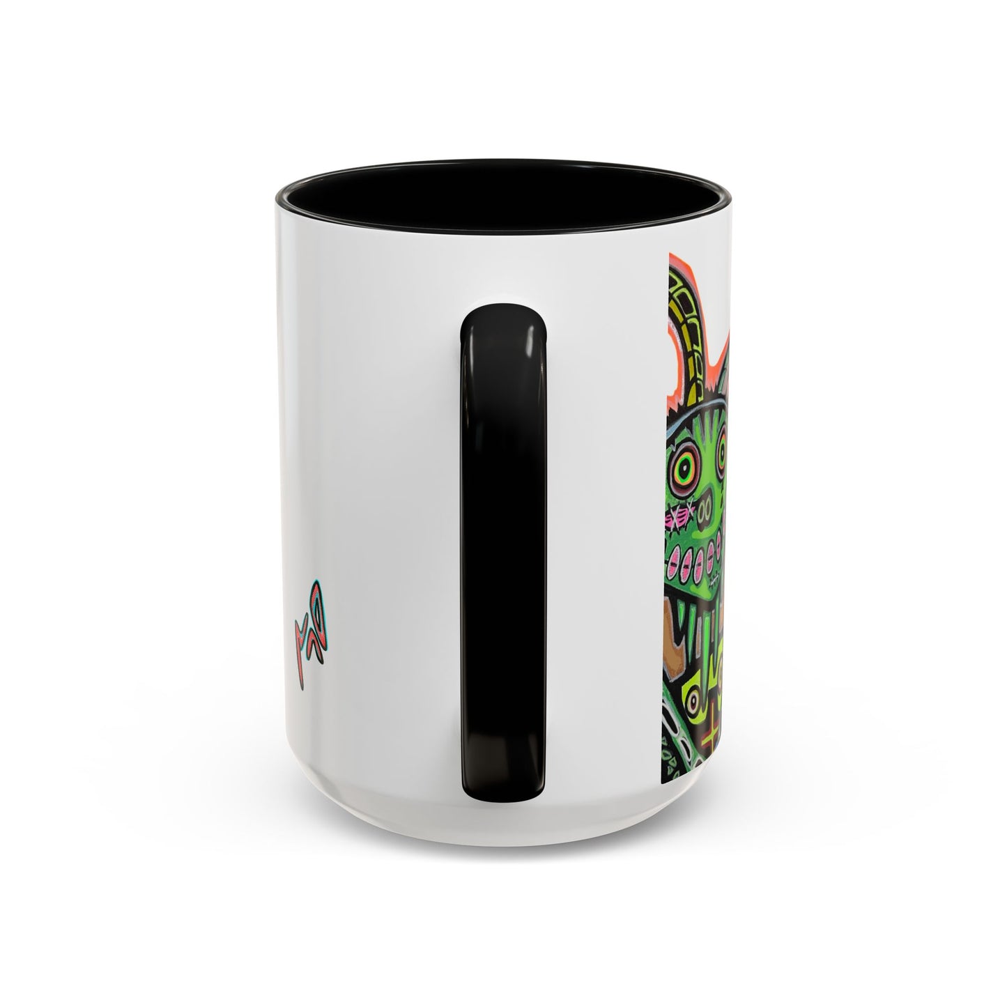 Colorful RYDER.   Abstract Jester Accent Coffee Mug — MovinchiArtDesigns