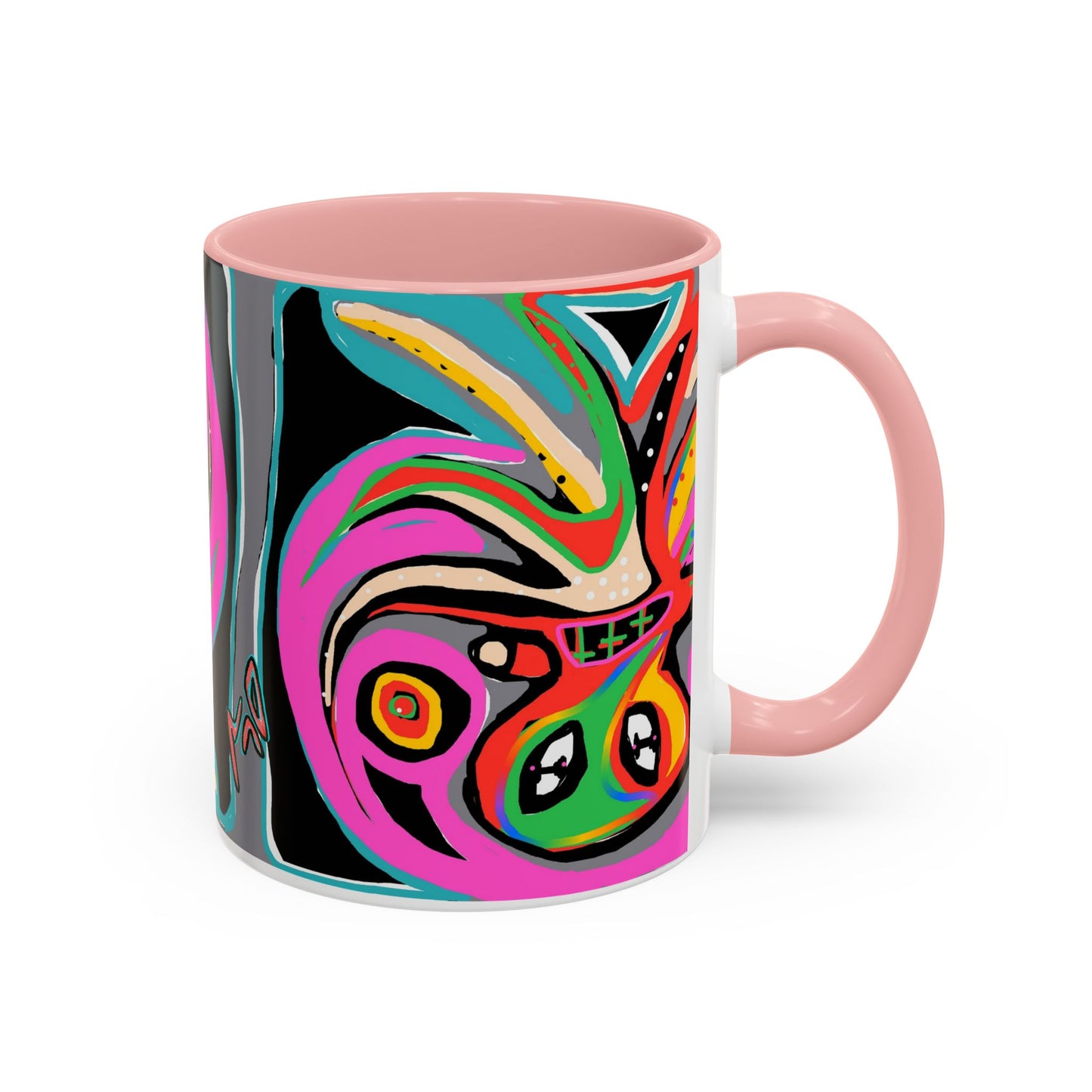 Abstract Neon octopussy Coffee Mug — Colorful Pop Art Accent Mug (11/15oz)