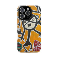 Abstract TAINO  Tribal Art Phone Case – Bold Orange Graphic Protective Cover