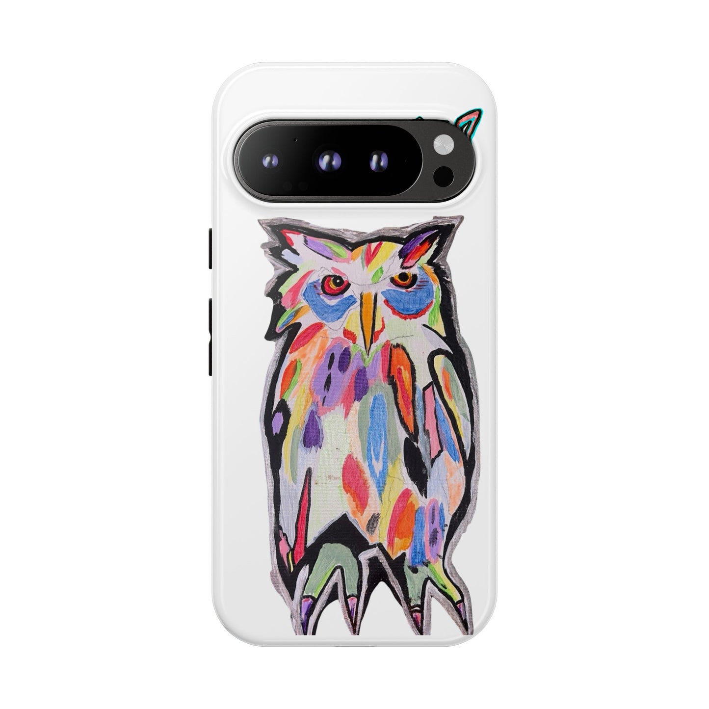 Colorful Owl Phone Case — Artistic Owl Illustration Tough Case
