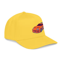 2JZ.  Retro Orange Sports Car Baseball Cap — Vintage JDM Supra Snapback