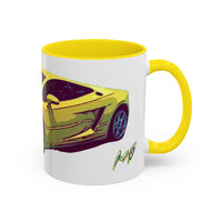 GALLARDO.  Sports Car Coffee Mug — Yellow Supercar Accent Mug (11/15oz)