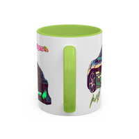 Coffee Mug —ECLIPSE  Neon Sports Car Design with "MovinchiArtDesigns" Logo
