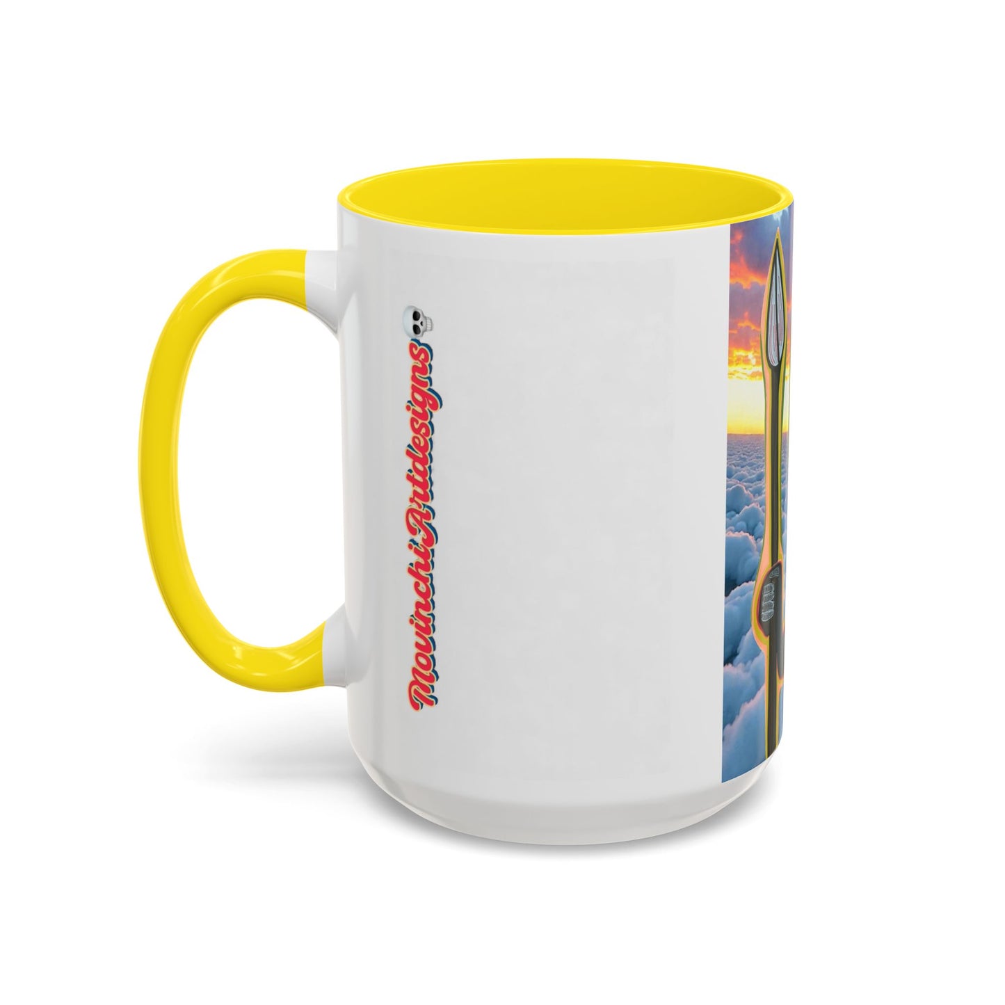 Surreal VINCENT Tribal Warrior Accent Coffee Mug — Colorful Skull Art 11/15oz