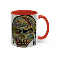 3 amigos2.0 Zombie Skull Coffee Mug — Spooky Horror Accent Mug (11/15 oz)