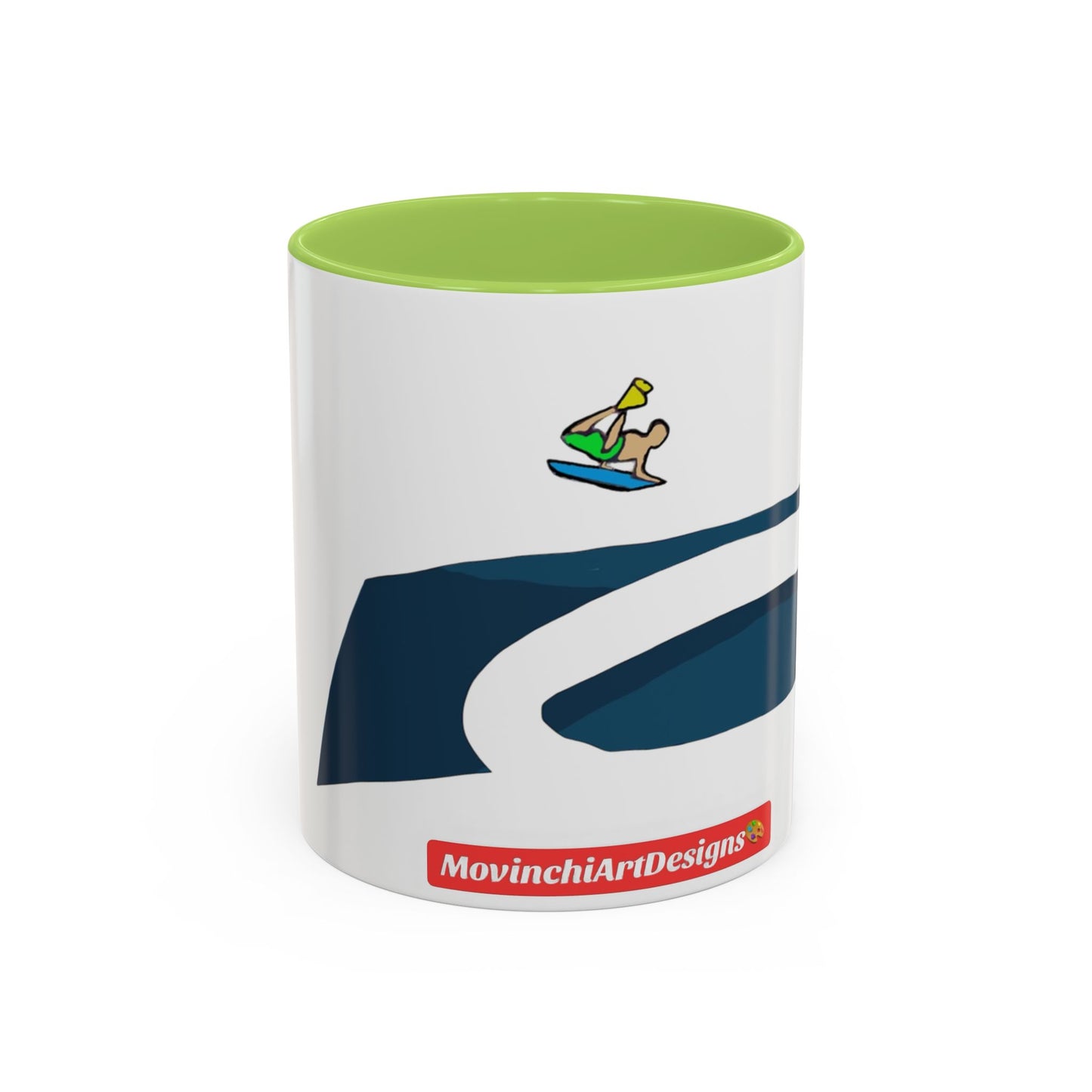 AERIAL.   Wave Accent Coffee Mug — Watersports Lover Gift
