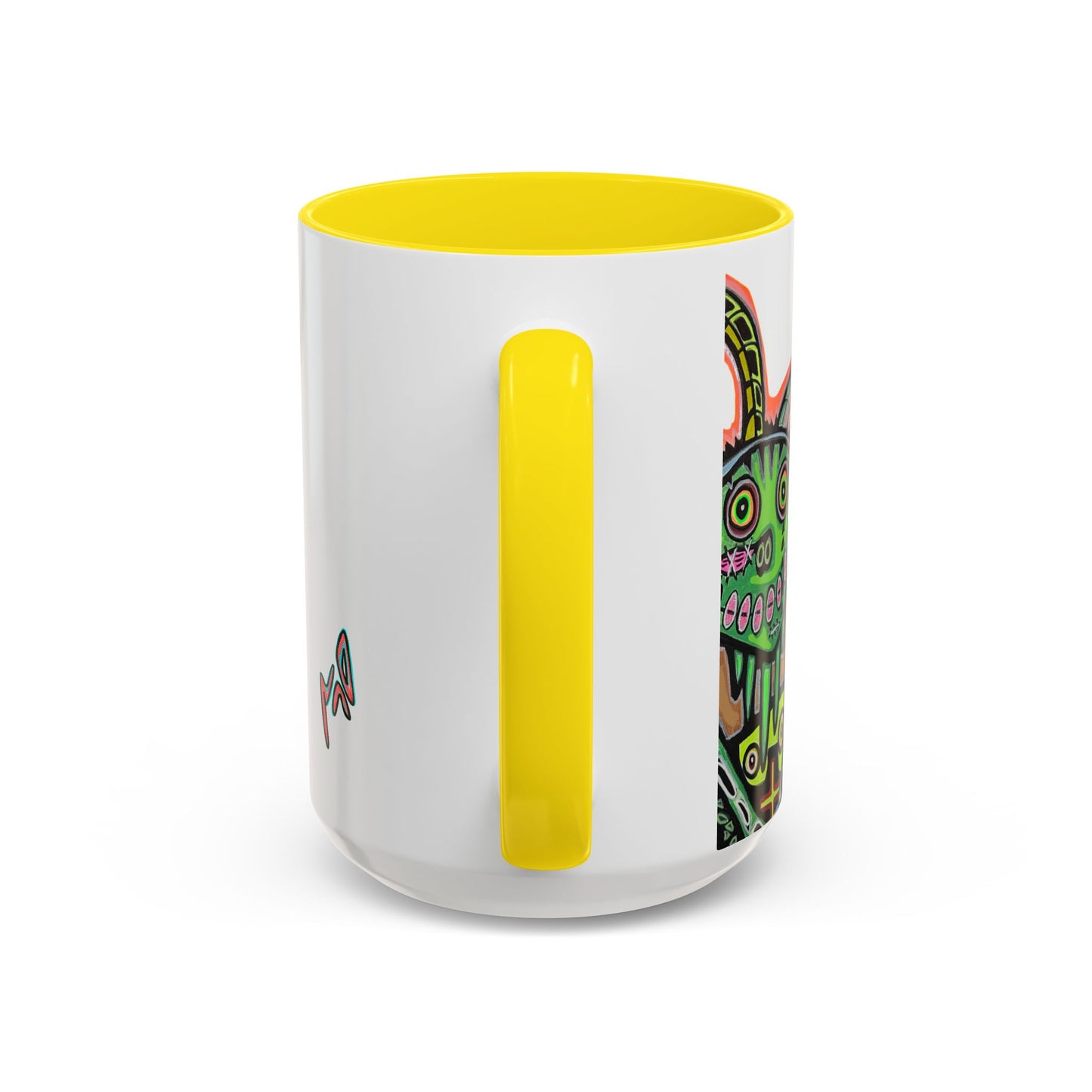 Colorful RYDER.   Abstract Jester Accent Coffee Mug — MovinchiArtDesigns
