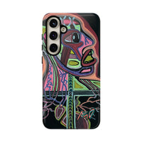 HEART ATTACK Abstract Neon Face Tough Phone Case – Vibrant Art Phone Cover