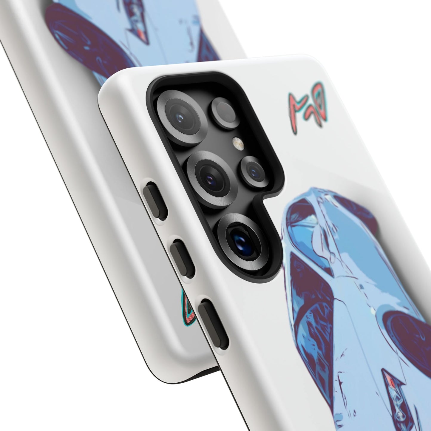 Melvin White Sports Car Phone Case - Retro Pop Art Supercar Protective Tough Case