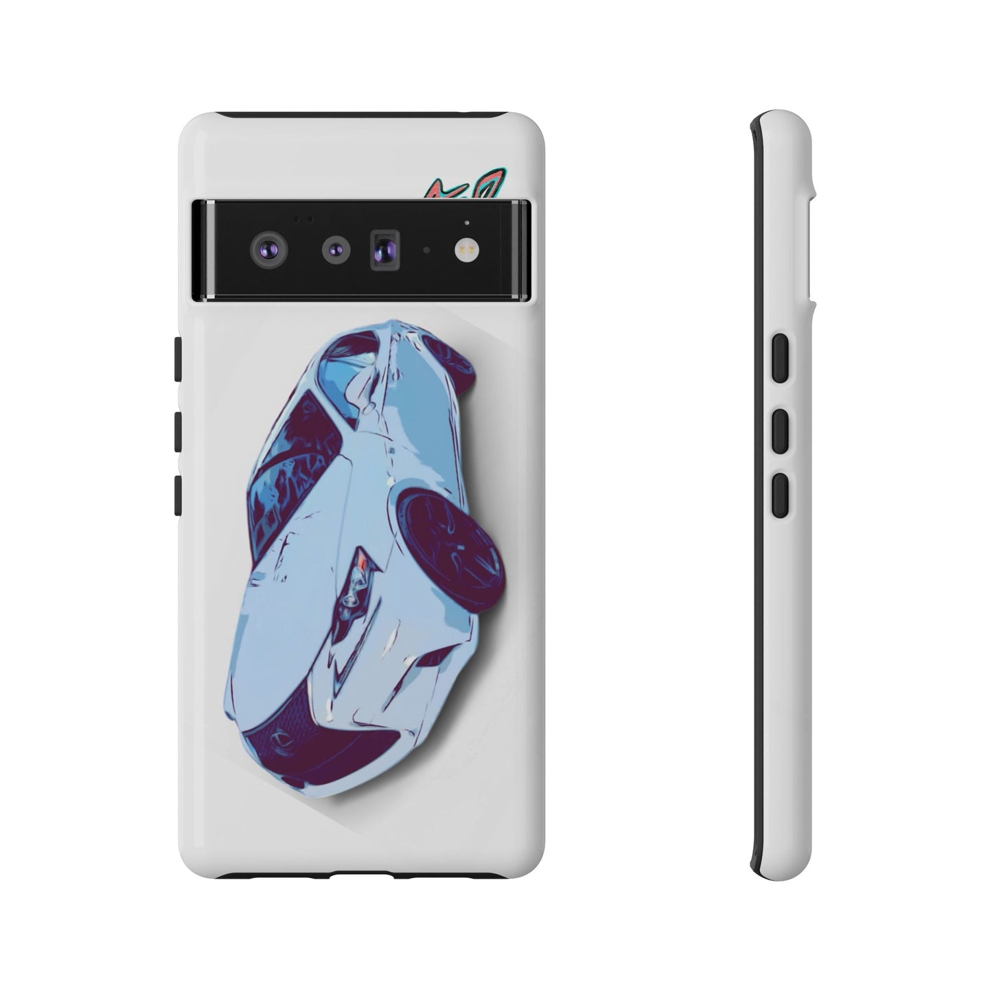 Melvin White Sports Car Phone Case - Retro Pop Art Supercar Protective Tough Case