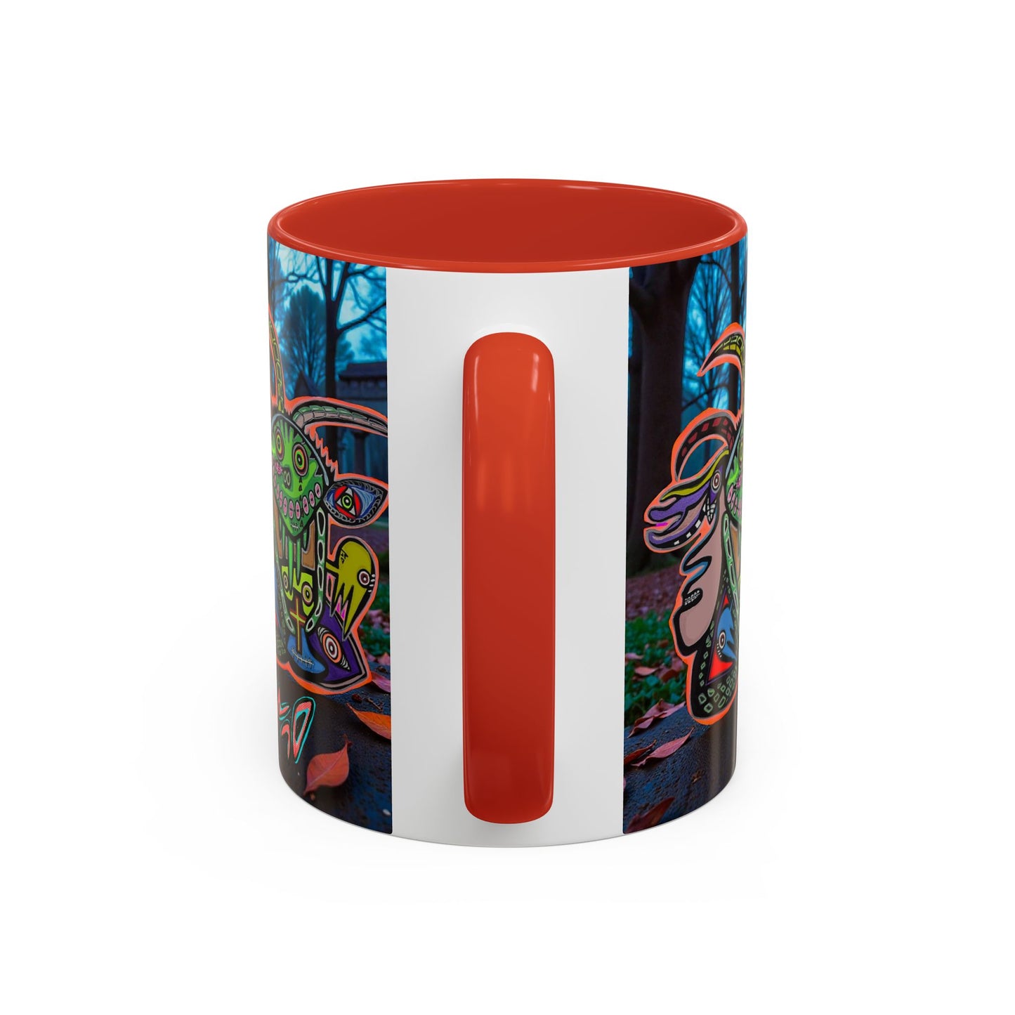 RYDER4.0  Psychedelic Forest Accent Coffee Mug – Colorful Trippy Creature Design (11/15oz)