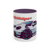 Porsche GT3 Cup Accent Coffee Mug – Racing Car Graphic 11/15oz
