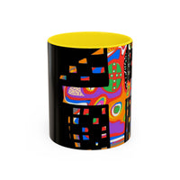 Coffee Mug — Colorful Abstract Cross Accent Ceramic Mug (11/15 oz)
