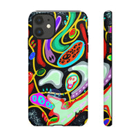CRAZY4  Abstract Neon Skull Phone Case — Colorful Psychedelic Protective Cover