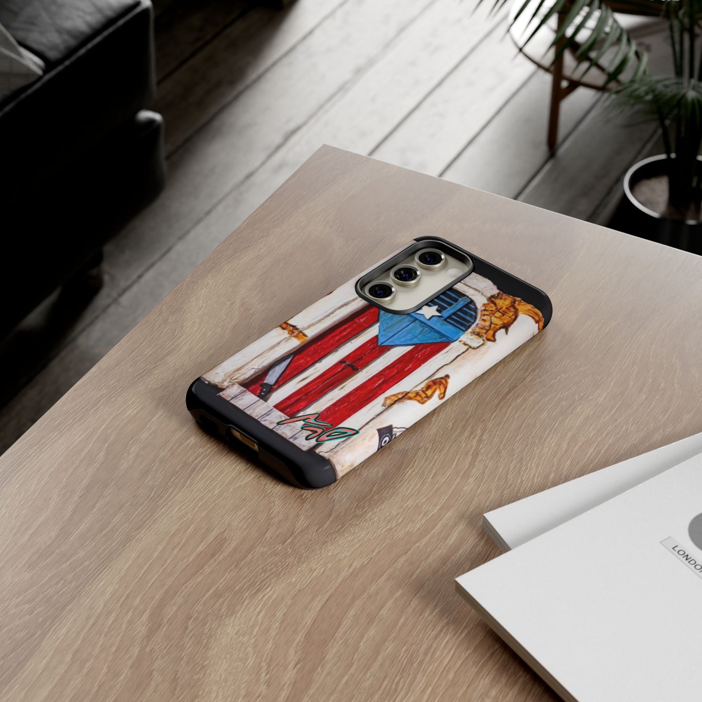 Puerto Rican Flag Phone Case - Rustic Coquí Door Design Tough Case
