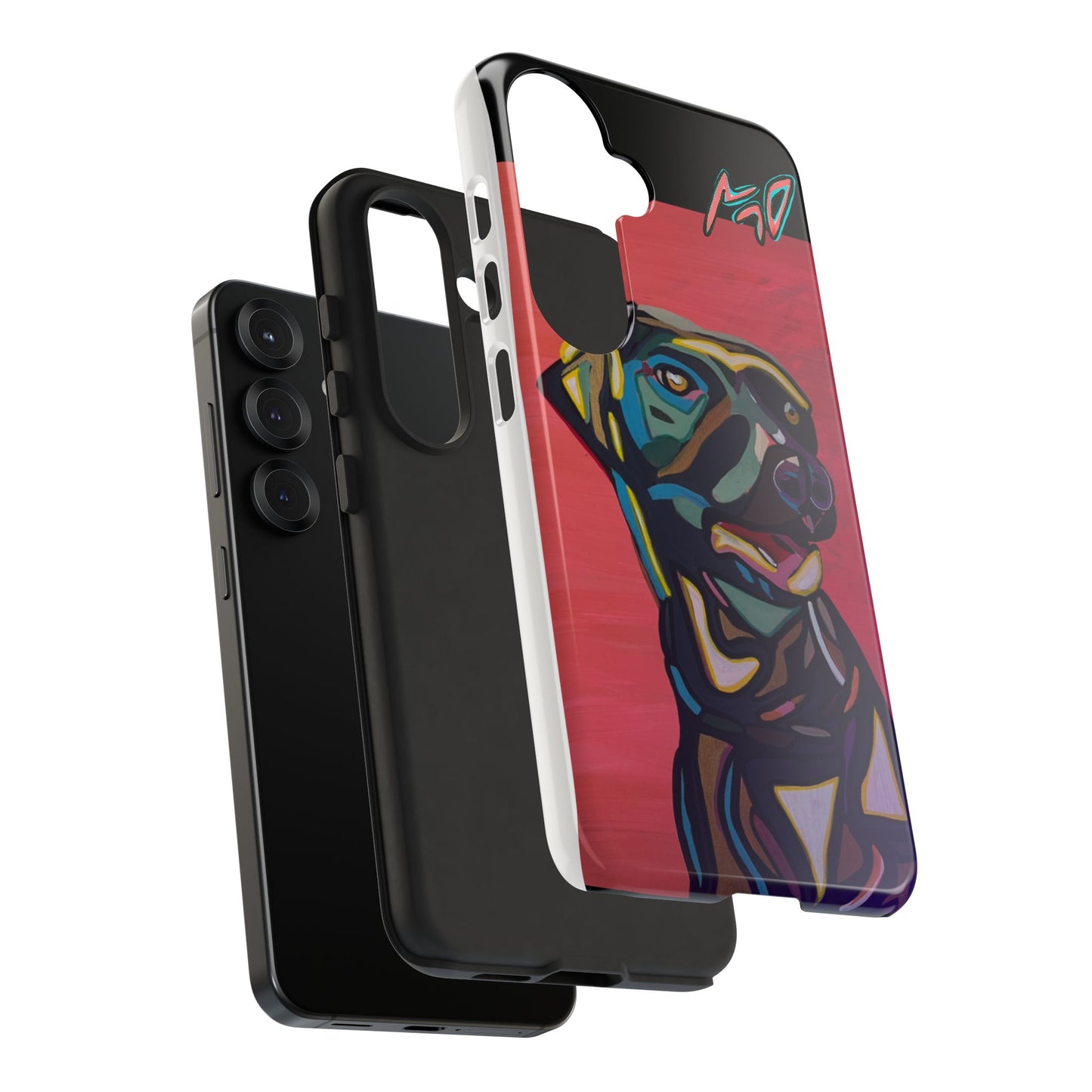 Colorful Pit LABRADOR Tough Phone Case — Vibrant Pop Art Dog Design