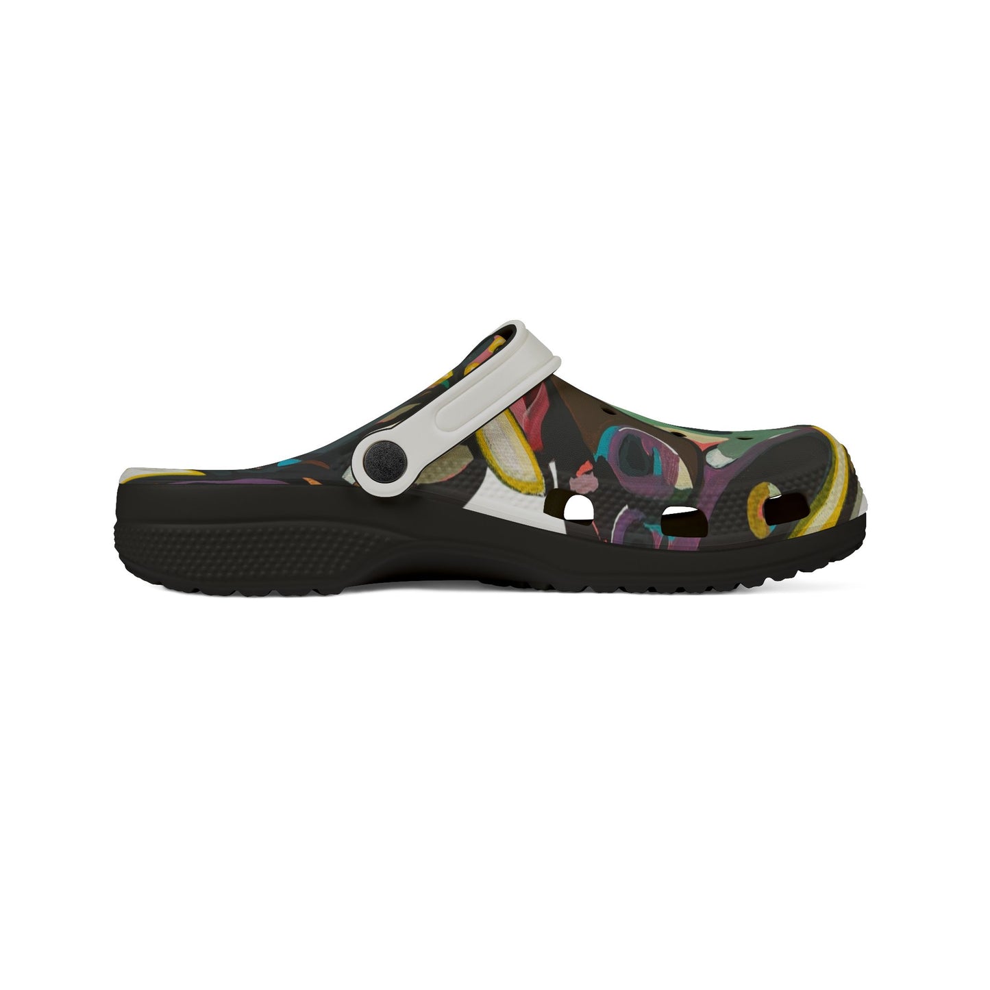 MIA SOFIA  Colorful Abstract EVA Clogs — Artistic Garden Slip‑Ons