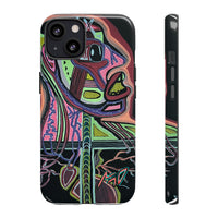 HEART ATTACK Abstract Neon Face Tough Phone Case – Vibrant Art Phone Cover