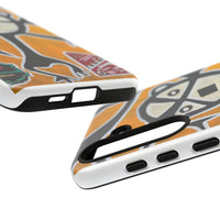 Abstract TAINO  Tribal Art Phone Case – Bold Orange Graphic Protective Cover
