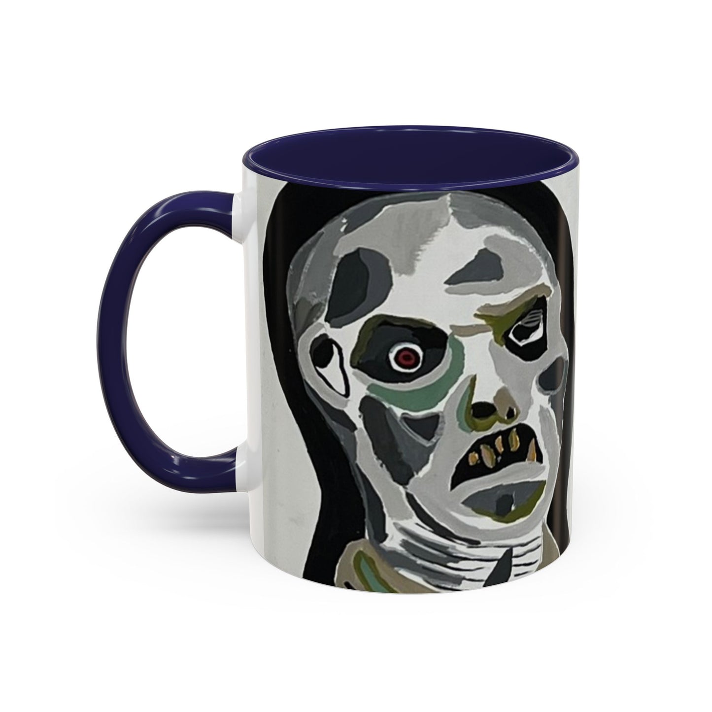 3 amigos2.0 Zombie Skull Coffee Mug — Spooky Horror Accent Mug (11/15 oz)