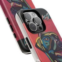 Colorful Pit LABRADOR Tough Phone Case — Vibrant Pop Art Dog Design