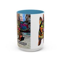 Colorful Pop Art Dog Accent Coffee Mug — Vibrant French Bulldog Design (11/15 oz)