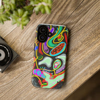 CRAZY4  Abstract Neon Skull Phone Case — Colorful Psychedelic Protective Cover