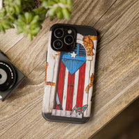 Puerto Rican Flag Phone Case - Rustic Coquí Door Design Tough Case