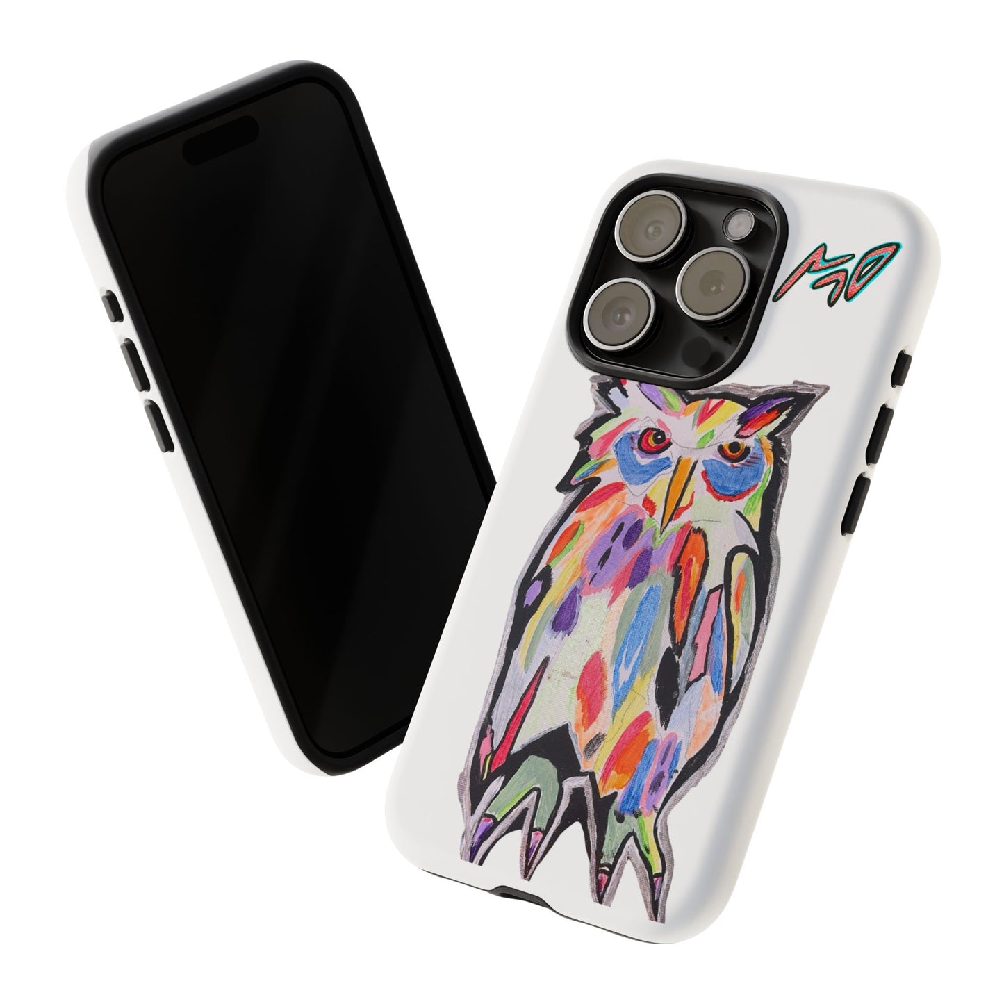 Colorful Owl Phone Case — Artistic Owl Illustration Tough Case