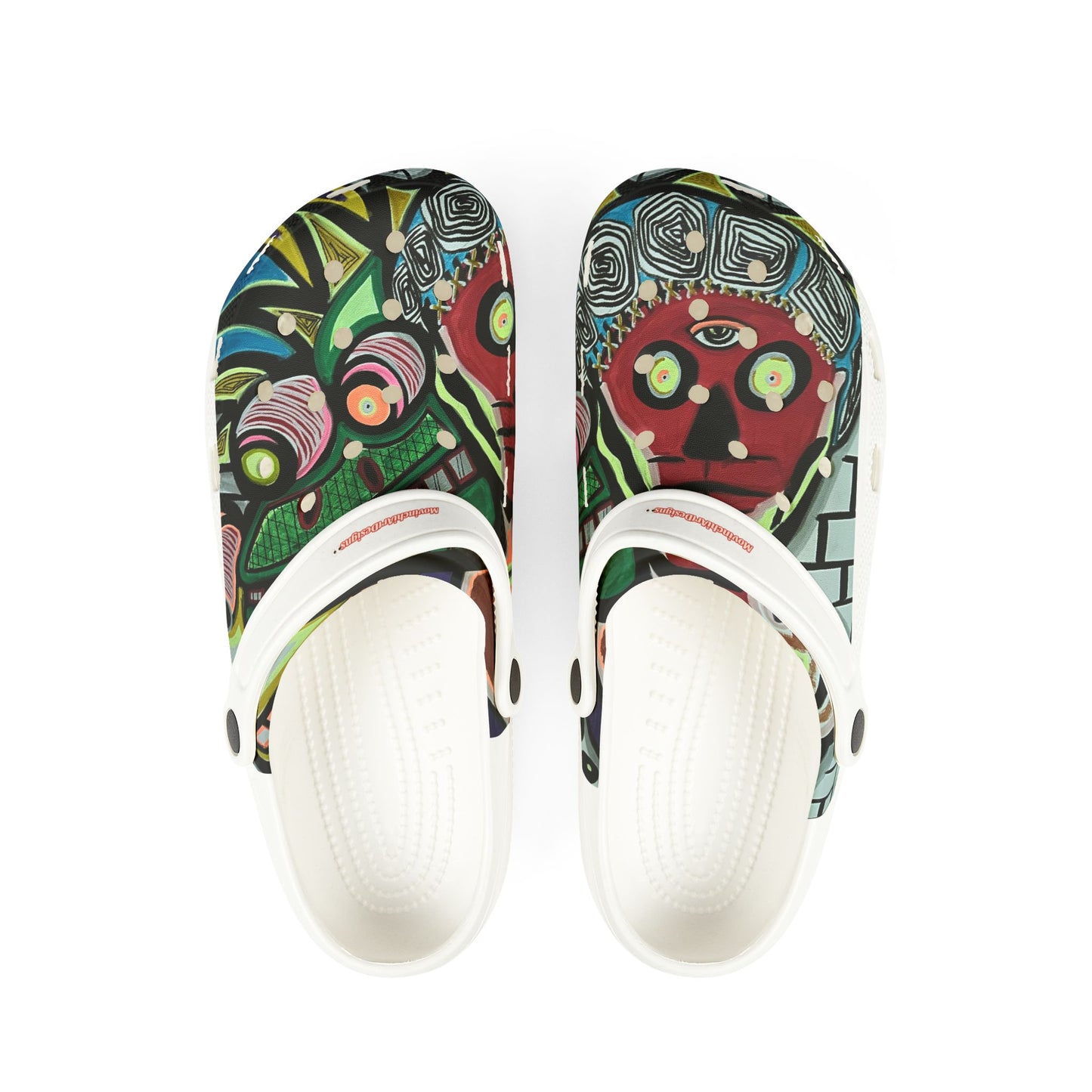 KING GRAY2.0 Colorful Graffiti EVA Clogs — Artistic All-Over-Print Garden Shoes