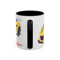 ZR1 Lover Coffee Mug — Yellow Sports Car & Boston Terrier Accent Mug (11/15 oz)