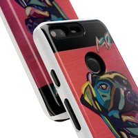 Colorful Pit LABRADOR Tough Phone Case — Vibrant Pop Art Dog Design