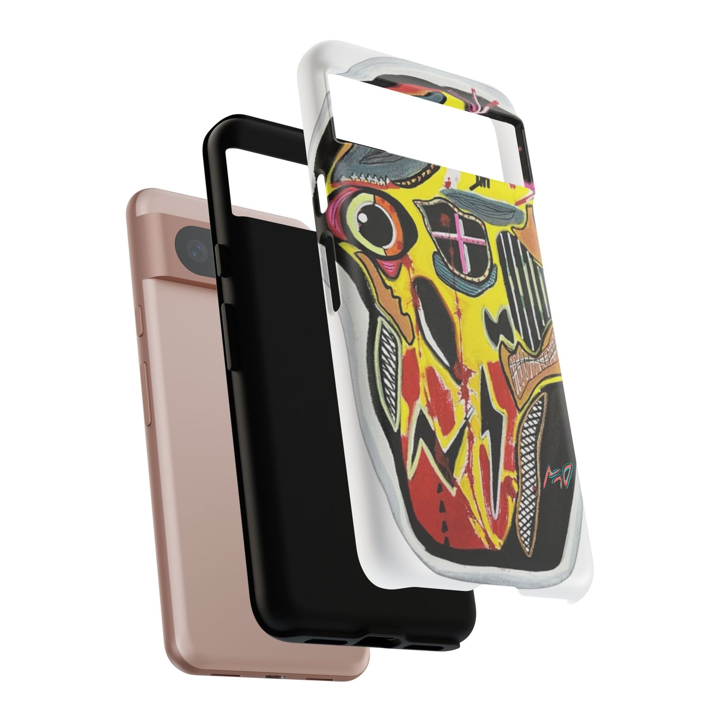 VINCENT.  Skull Riot Phone Case – Colorful Abstract Horror Art Protective Cover