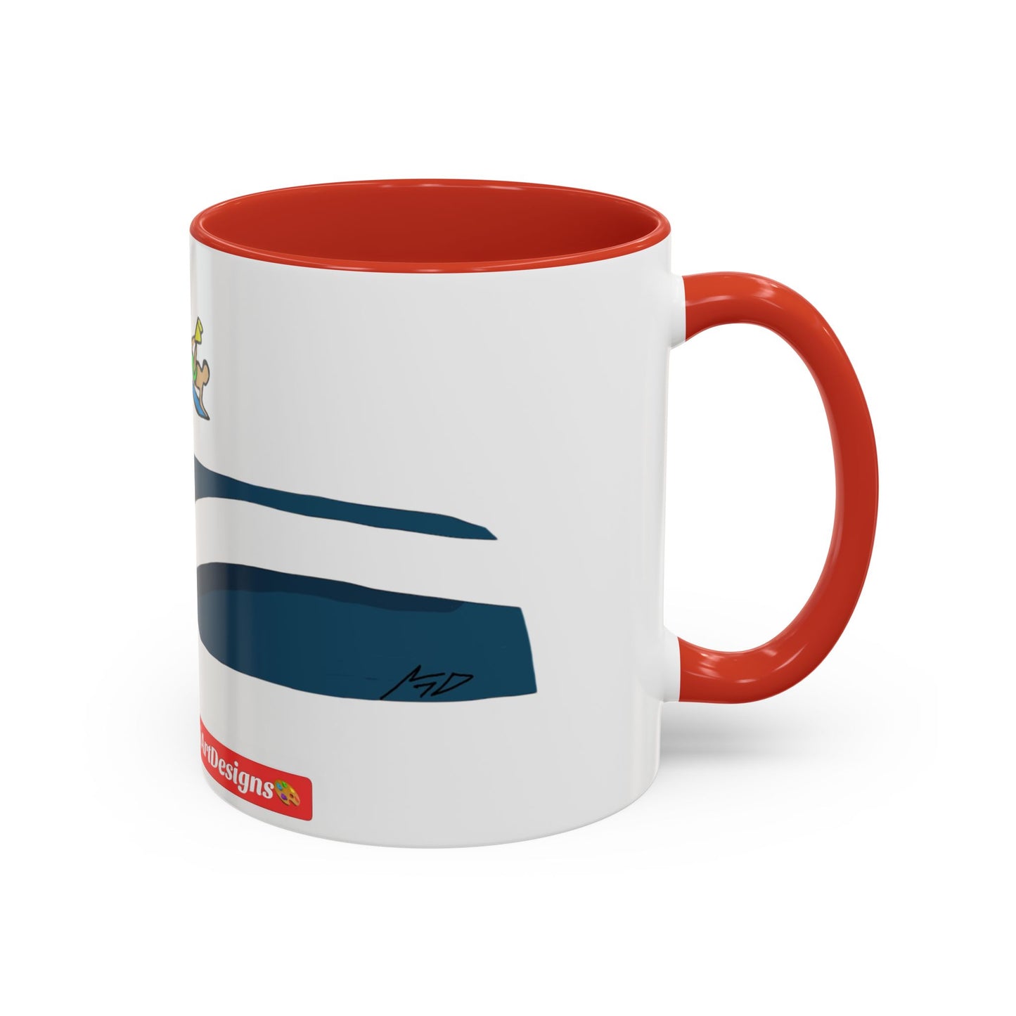 AERIAL.   Wave Accent Coffee Mug — Watersports Lover Gift