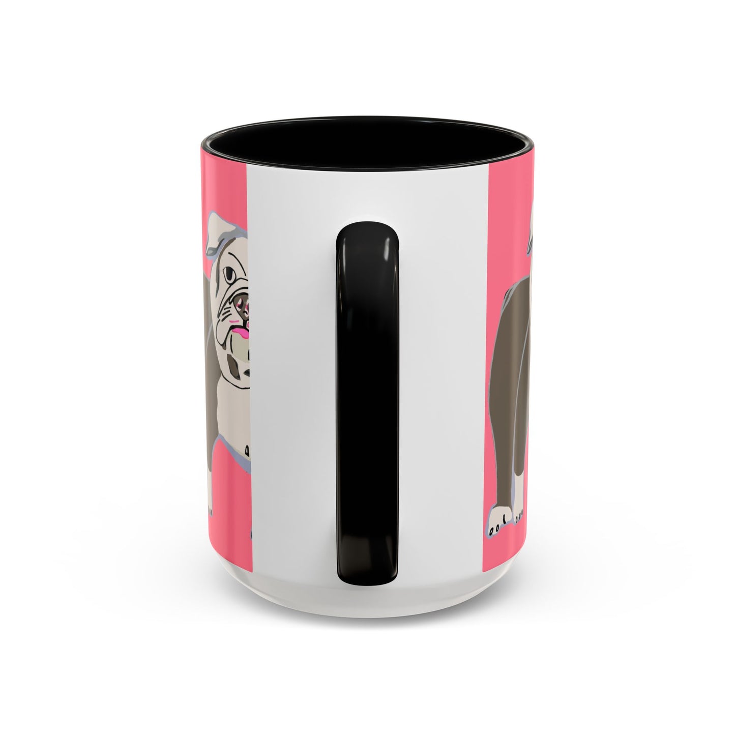 Bulldog Accent Coffee Mug — Cute Pink Dog Lover Mug (11/15oz)