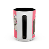 Bulldog Accent Coffee Mug — Cute Pink Dog Lover Mug (11/15oz)