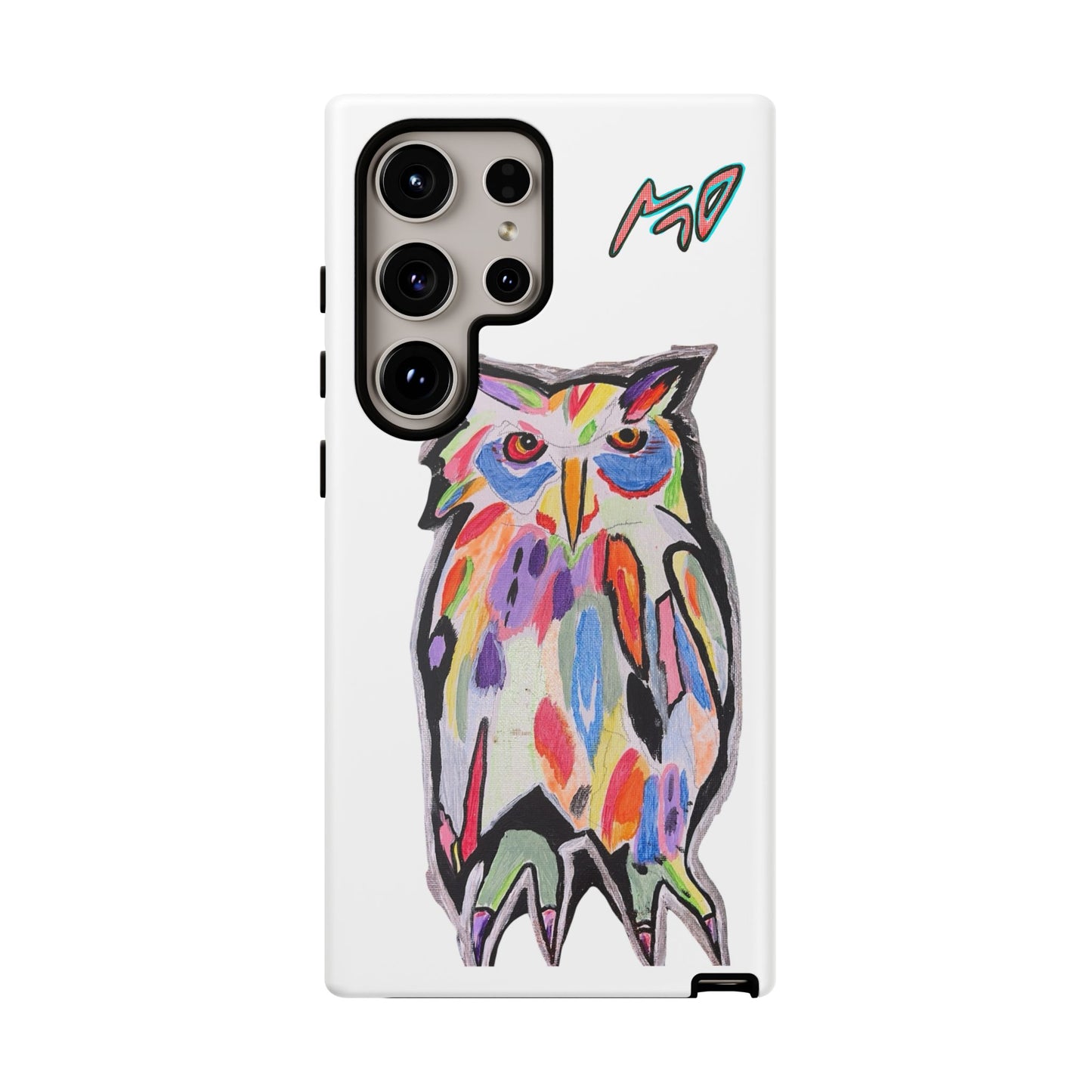 Colorful Owl Phone Case — Artistic Owl Illustration Tough Case