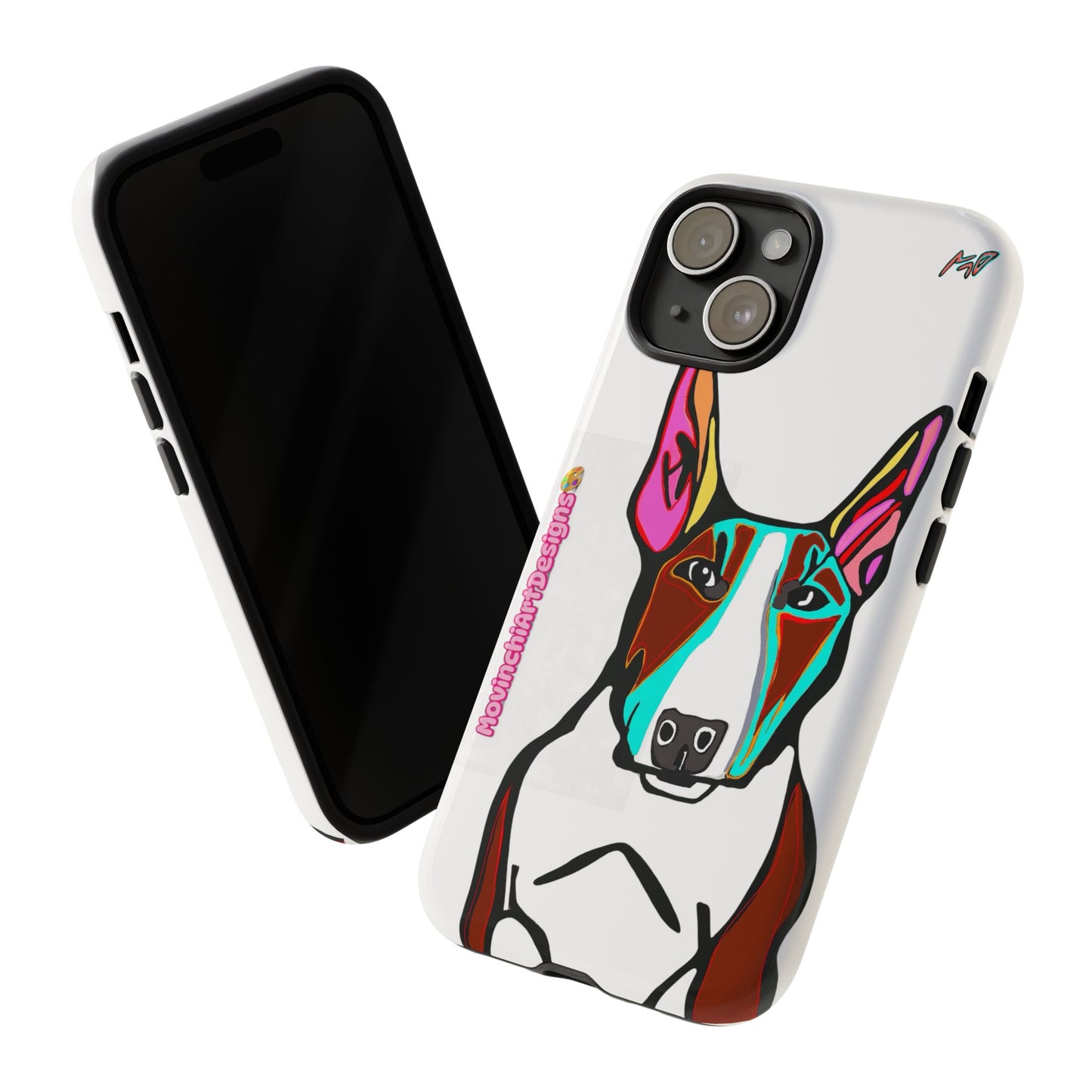 MR Bull Terrier Phone Case — Colorful Pop Art Tough Cases for Dog Lovers