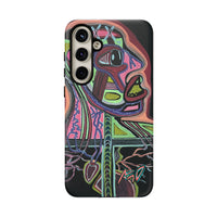 HEART ATTACK Abstract Neon Face Tough Phone Case – Vibrant Art Phone Cover