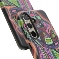 HEART ATTACK Abstract Neon Face Tough Phone Case – Vibrant Art Phone Cover