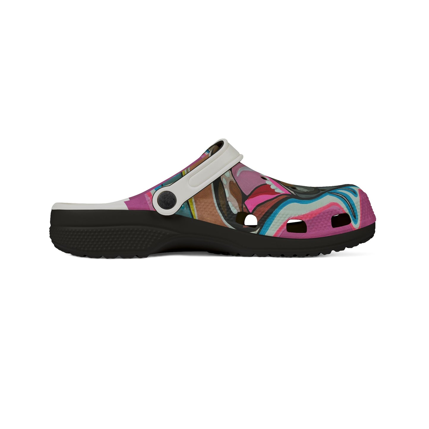 FLOW DOG  Pug Pop Art EVA Foam Clogs — Colorful Cartoon Dog Slip-On Shoes
