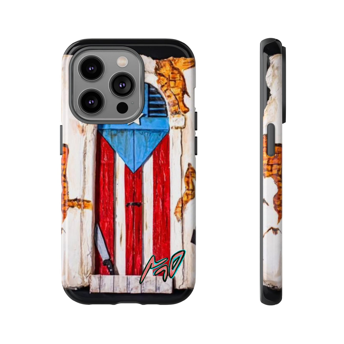Puerto Rican Flag Phone Case - Rustic Coquí Door Design Tough Case