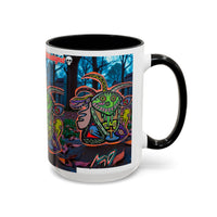 RYDER4.0  Psychedelic Forest Accent Coffee Mug – Colorful Trippy Creature Design (11/15oz)