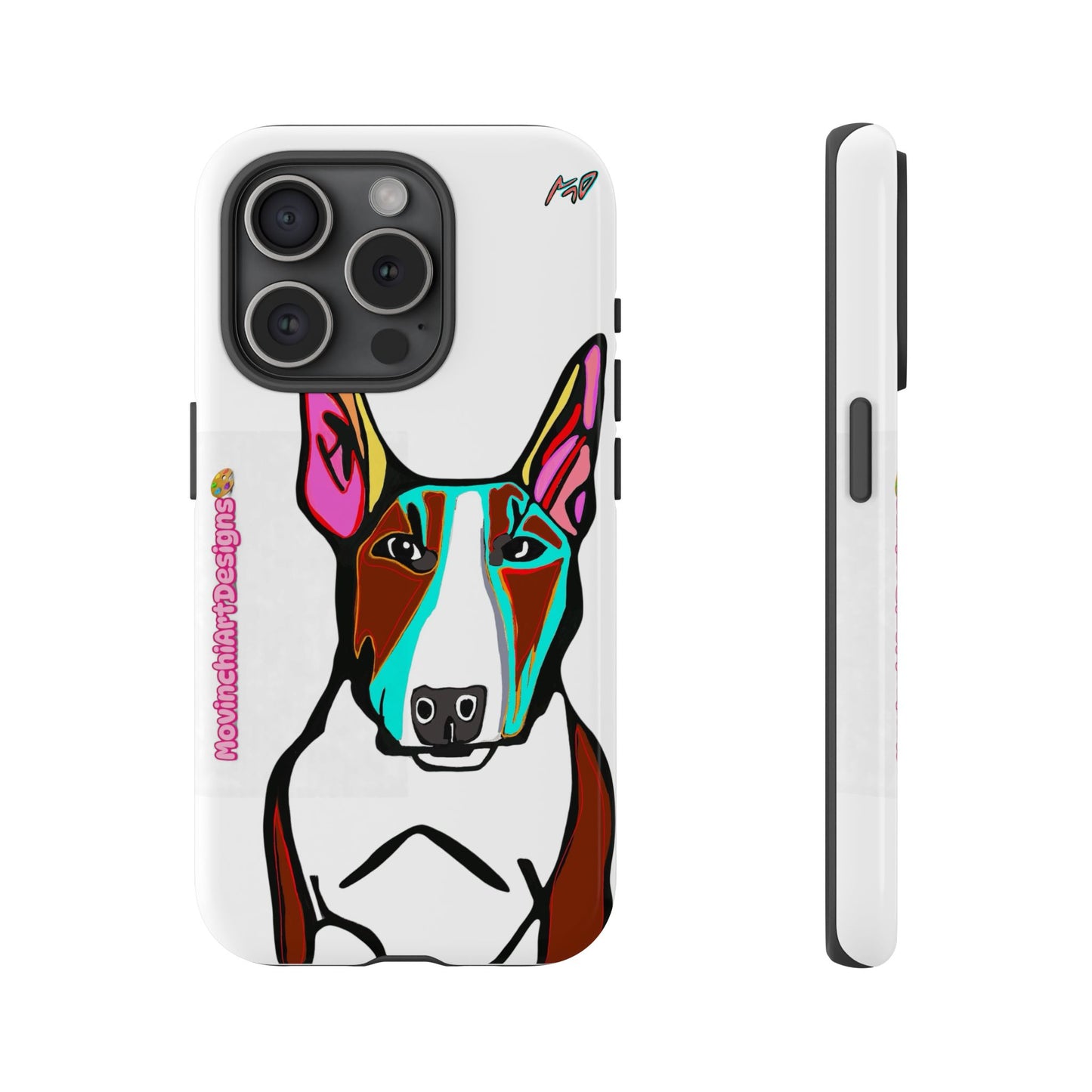 MR Bull Terrier Phone Case — Colorful Pop Art Tough Cases for Dog Lovers