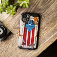 Puerto Rican Flag Phone Case - Rustic Coquí Door Design Tough Case