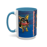 Chihuahua Art Coffee Mug – Colorful Pop‑Art Dog Accent Mug (11/15 oz)