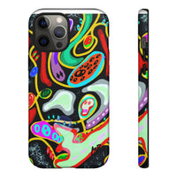 CRAZY4  Abstract Neon Skull Phone Case — Colorful Psychedelic Protective Cover