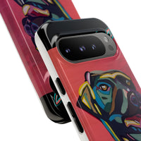 Colorful Pit LABRADOR Tough Phone Case — Vibrant Pop Art Dog Design