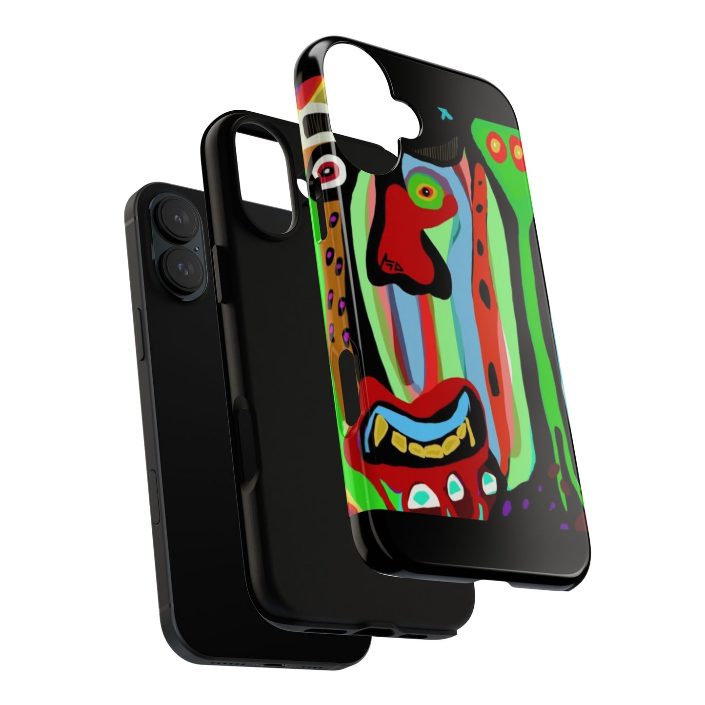 CRAZY.   Tribal Face Phone Case — Colorful Modern Art iPhone Cover